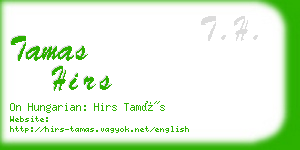 tamas hirs business card